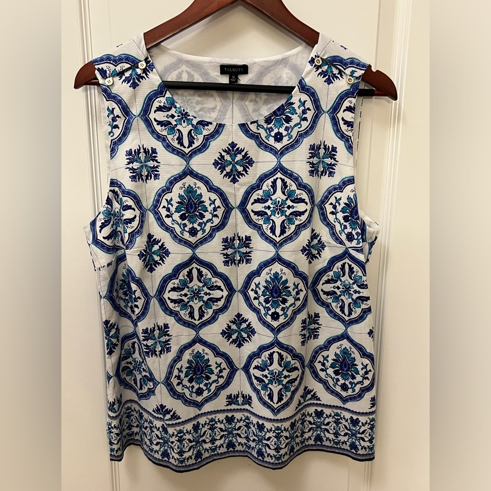Talbots sleeveless blouse